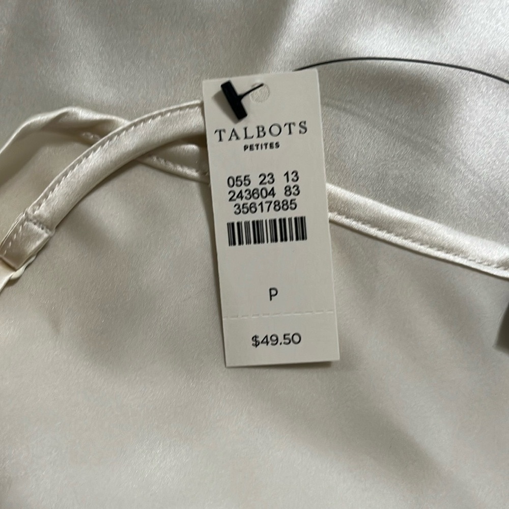 Talbots Silk Cream Fitted Bustier Camisole - Picture 4 of 8